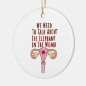 私たちは子宮の中の象について話す必要がある セラミックオーナメント (左)