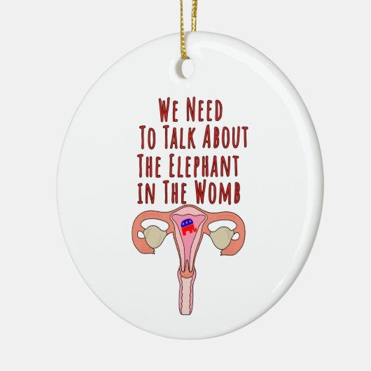私たちは子宮の中の象について話す必要がある セラミックオーナメント (左)