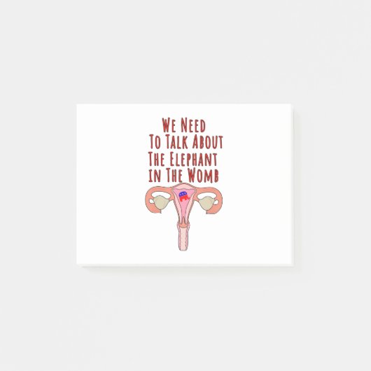 私たちは子宮の中の象について話す必要がある ポストイット (正面)