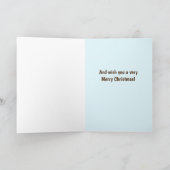 私たちは孫の素晴らしクリスマス雪だるま カード (内部)