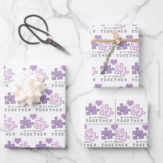 私たちは完全に一緒にラッピング紙シート ラッピングペーパーシート (正面)