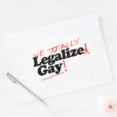 私たちは完全にLGBTQ+を合法化しました 楕円形シール (封筒)