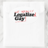 私たちは完全にLGBTQ+を合法化しました 楕円形シール (バッグ)