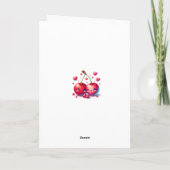 私たちは完璧なペアかわいいさくらんぼバレンタイン カード (裏面)