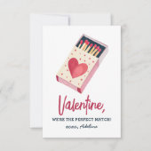 私たちは完璧なマッチ子供のバレンタインデー ノートカード (正面)