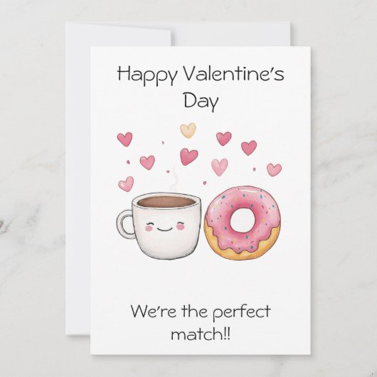 私たちは完璧なマッチ! - かわいい&ユーモアたっぷりのバレンタイン カード (正面)