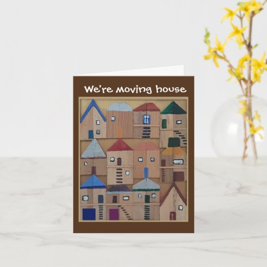 私たちは家のカードを移動している カード (黄色い花)