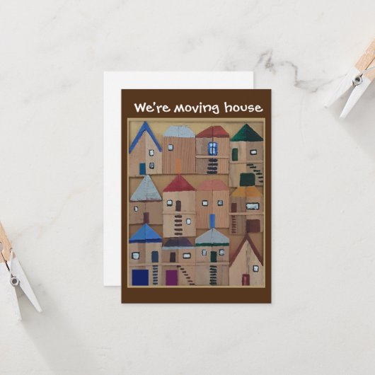 私たちは家のカードを移動している カード (正面/裏面インサイチュ)