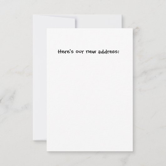 私たちは家のカードを移動している カード (裏面)