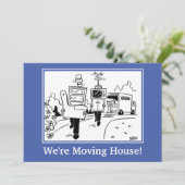 私たちは家の案内カードを移動している。 案内状 (スタンド正面)