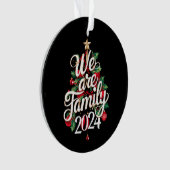 私たちは家族のクリスマス2024マッチングパジャマ オーナメント (正面)