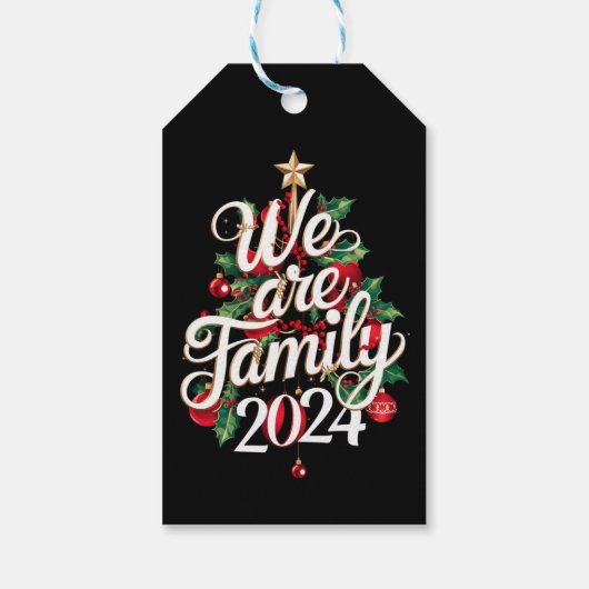 私たちは家族のクリスマス2024マッチングパジャマ ギフトタグ (裏面)