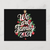私たちは家族のクリスマス2024マッチングパジャマ シーズンポストカード (正面)