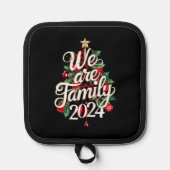 私たちは家族のクリスマス2024マッチングパジャマ 鍋敷き (正面)