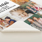 私たちは家族の写真コラージュを満たすよモダンうに愛 シェルパブランケット (3/4)