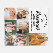 私たちは家族の写真コラージュを満たすよモダンうに愛 フリースブランケット (正面(横))