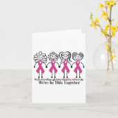 私たちは家族の友人である乳がんAw カード (黄色い花)