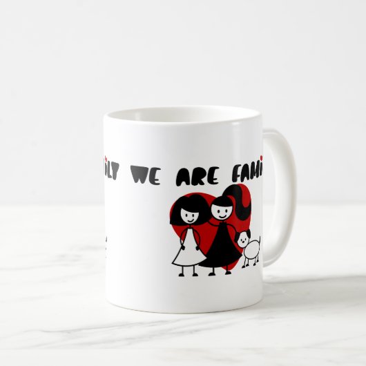 私たちは家族ゲイ/レズビアン家族2人の女性と犬 コーヒーマグカップ (正面右)