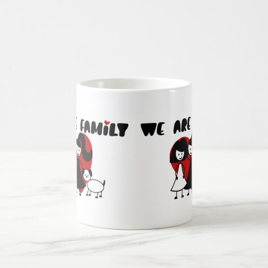 私たちは家族ゲイ/レズビアン家族2人の女性と犬 コーヒーマグカップ (中央)