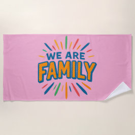 私たちは家族1 ビーチタオル
