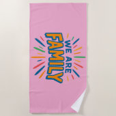 私たちは家族1 ビーチタオル (正面)