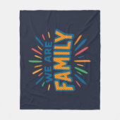 私たちは家族1 フリースブランケット (正面)