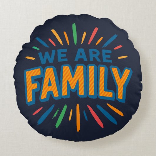私たちは家族1 ラウンドクッション (正面)