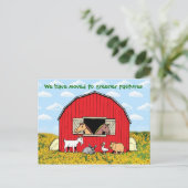 私たちは家畜と一緒に移動した新しいアドレス 案内ポストカード (スタンド正面)