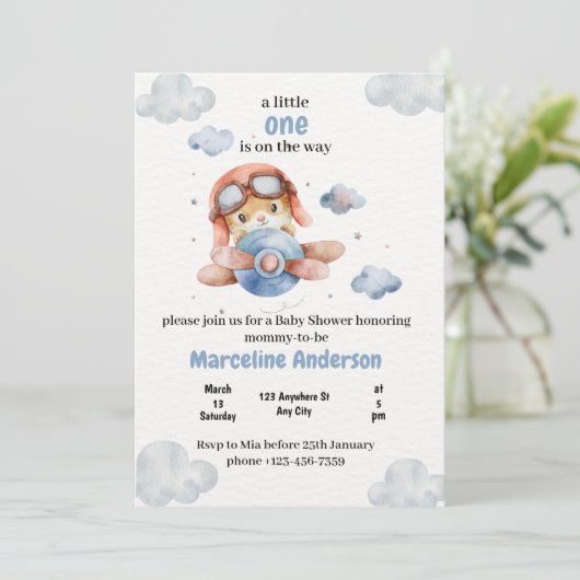 私たちは小さな赤ちゃんシャワーの招待を待つことができる 招待状 (スタンド正面)