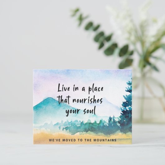 私たちは山に移動やる気を起こさせることわざAnno 案内ポストカード (スタンド正面)