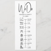 私たちは山の結婚式の日タイムラインフラットプログラムをする プログラム (正面)