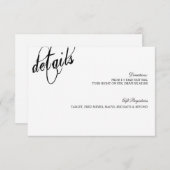 私たちは常に結婚の詳細 エンクロージャーカード (正面/裏面)