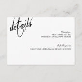 私たちは常に結婚の詳細 エンクロージャーカード (正面)