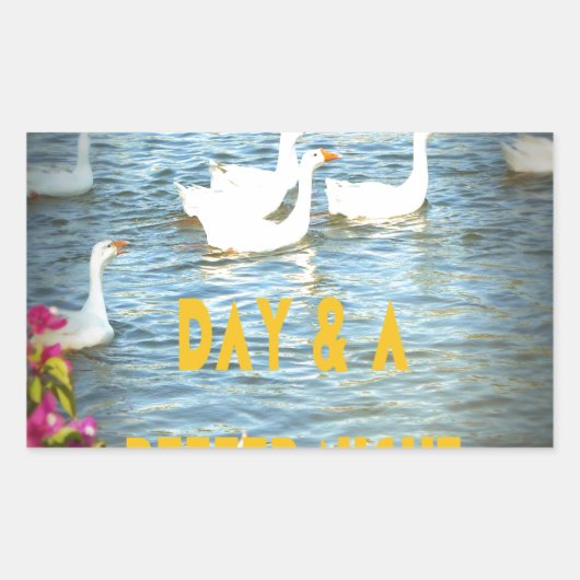 私たちは常に離れお客様の幸せと満足。 長方形シール (正面)