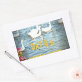 私たちは常に離れお客様の幸せと満足。 長方形シール (封筒)