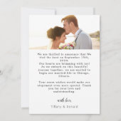 私たちは式を挙げずに結婚しました 2 フォトカリグラフィー スクリプト 結婚式 案内状 (裏面)