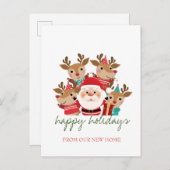 私たちは引っ越した，デール，サンタクロースの休日 案内ポストカード (正面/裏面)