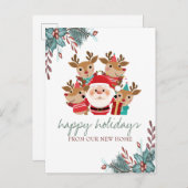 私たちは引っ越した，デール，サンタクロースの休日 案内ポストカード (正面/裏面)