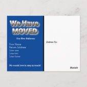 私たちは引っ越した モダン| Beeを知らせる ポストカード (裏面)