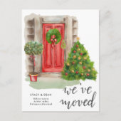 私たちは引っ越した |レッドドアクリスマス |新しいアドレス 案内ポストカード (正面)