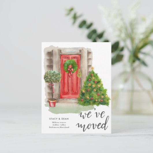 私たちは引っ越した |レッドドアクリスマス |新しいアドレス 案内ポストカード (スタンド正面)