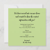 私たちは引っ越した – 信仰に基づく私と私の家 招待状 (裏面)