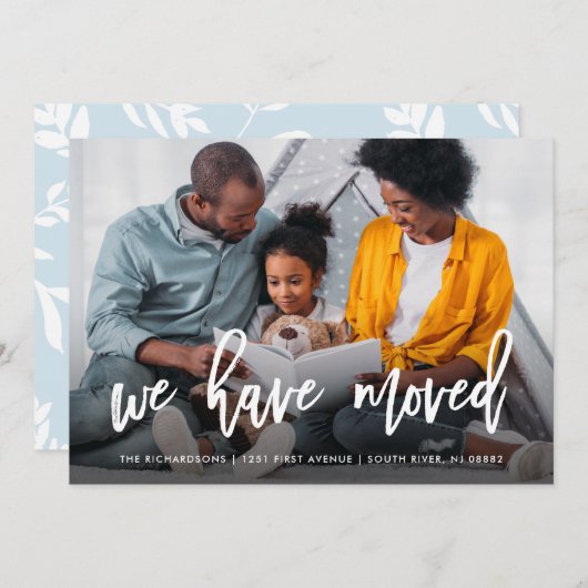 私たちは引っ越した |写真と青の植物学 案内状 (正面/裏面)