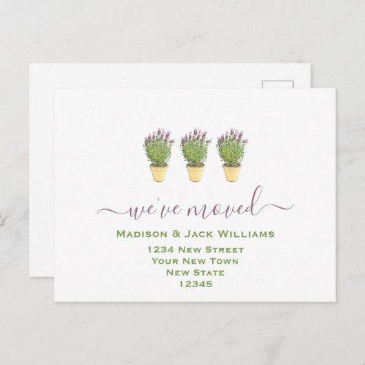 私たちは引っ越した |新しいアドレス |新しいホームポストカード ポストカード (正面/裏面)