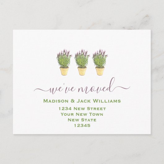 私たちは引っ越した |新しいアドレス |新しいホームポストカード ポストカード (正面)