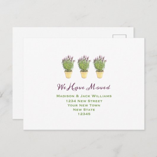 私たちは引っ越した |新しいアドレス |新しいホーム ポストカード (正面/裏面)