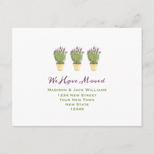 私たちは引っ越した |新しいアドレス |新しいホーム ポストカード (正面)