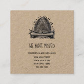 私たちは引っ越した |新しいアドレス |蜂素朴の巣 スクエア名刺 (正面)