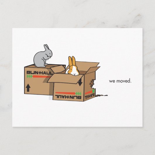 私たちは引っ越した 案内ポストカード (正面)