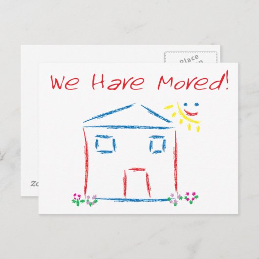 私たちは引っ越した 案内ポストカード (正面/裏面)